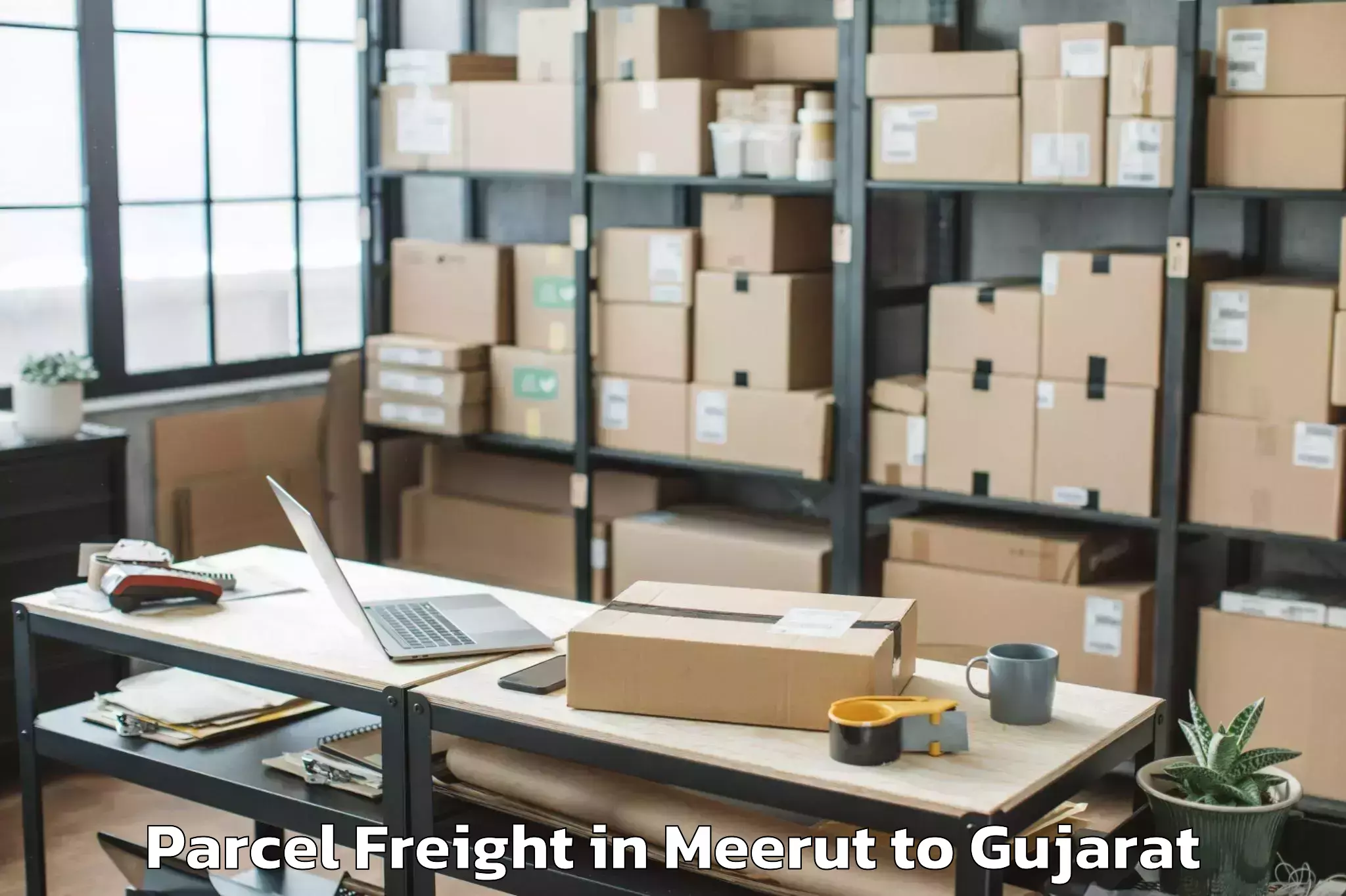 Top Meerut to Lakhatar Parcel Freight Available